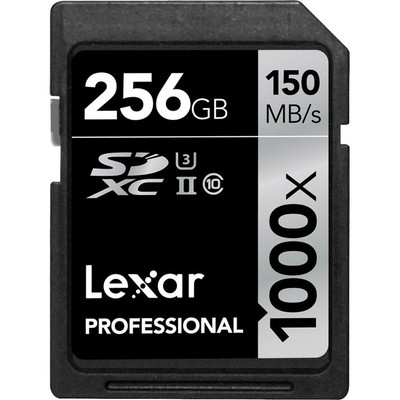 Lexar 256GB Professional 1000x UHS-II SDXC Memory Card (Class 10, UHS Speed Class 3) Lexar 256GB Professional 1000x UHS-II SDXC Memory Card (Class 10, UHS Speed Class 3)