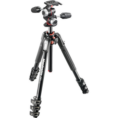 Manfrotto MK290LTA3-3WUS 290 Light Aluminum Tripod with 3-Wa