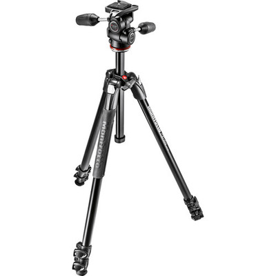 Manfrotto MK290LTA3-3WUS 290 Light Aluminum Tripod with 3-Wa