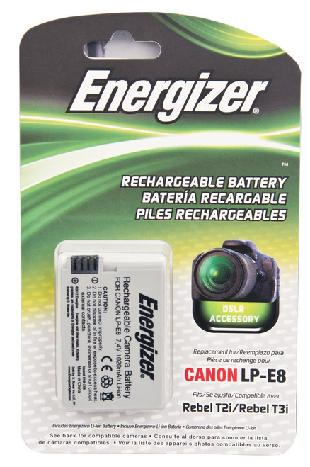 Energizer ENB-CE8 Energizer Digital Camera LP-E8 Li-ion Replacement Battery for Canon