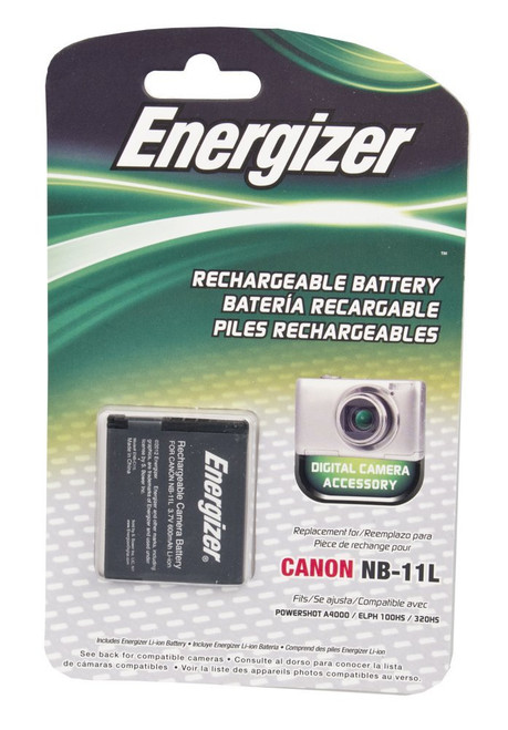 Bower ENB-C11L Energizer Digital Replacement Battery NB-11L for Canon PowerShot A2400, IXUS 240HS and ELPH 320HS (Black)