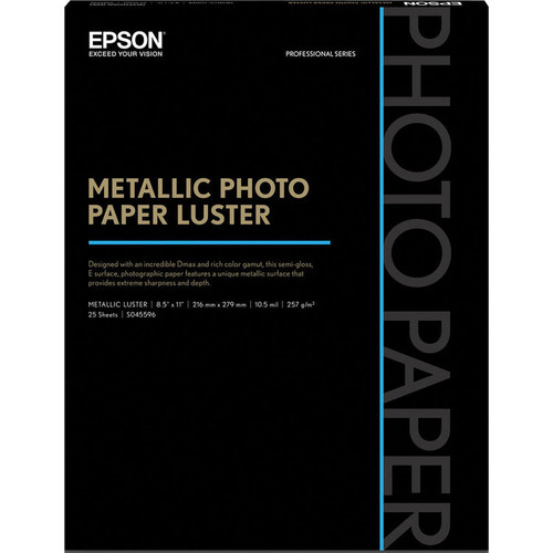 Epson  Metallic Photo Paper Luster (8.5 x 11", 25 Sheets)