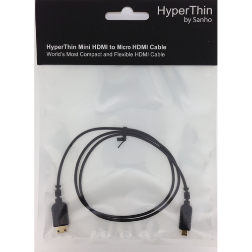 HyperThin HDMI Mini to HDMI Mini .8M Black
