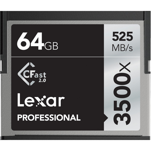 Pre-OWNED Lexar 64GB Professional 3500x CFast 2.0 Memory Card