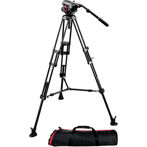 Manfrotto 504HD Head w/546B 2-Stage Aluminum Tripod System