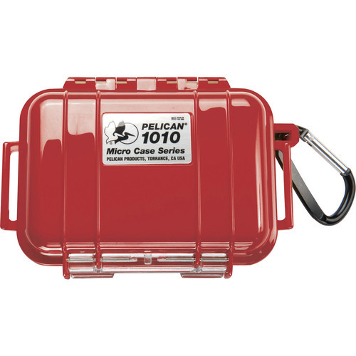 Pelican 1010 Micro Case (Solid Red with Black Lining)