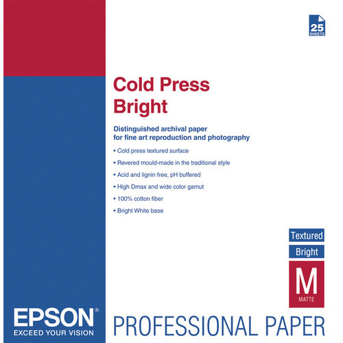 Epson Cold Press Bright Textured Matte13x19" -25Sh
