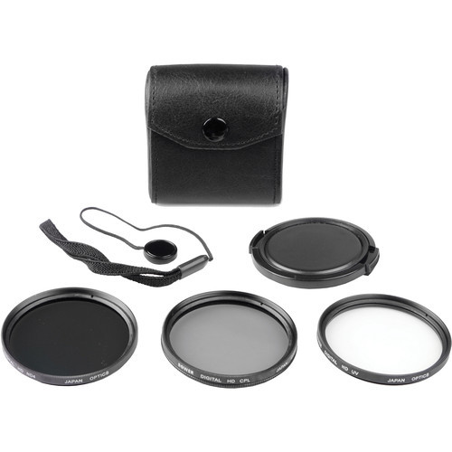 Bower 72mm Digital Filter Kit 5 piece, UV, CPL and ND Filter