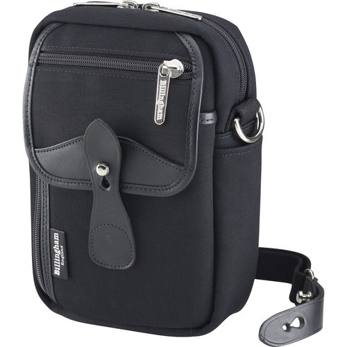 Billingham Stowaway Airline Shoulder Bag (Black/Black Leather)