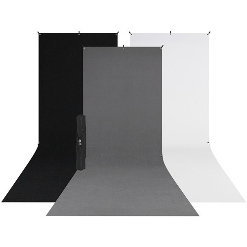 Westcott X-Drop 3-Pack Sweep Backdrop Kit (5 x 12')