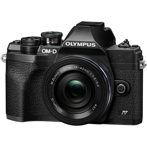 Olympus OM-D E-M10 Mark IV Mirrorless Digital Camera with 14-42mm EZ Lens (Black)