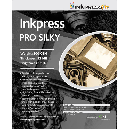 Inkpress Media Pro Silky Paper 17 x 22", 25 Sheets