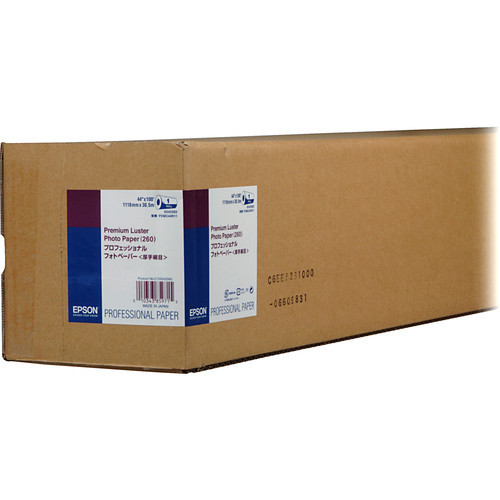 Epson Premium Luster Photo Paper for Inkjet - 44" Wide Roll - 100' Long.