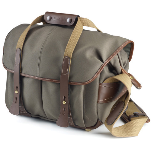 Billingham  307 Shoulder Bag (Sage with Chocolate Leather)