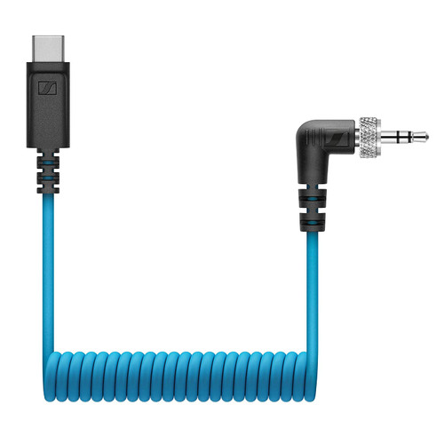 Sennheiser CL 35 USB-C Locking 3.5mm TRS to USB Type-C Coiled Cable