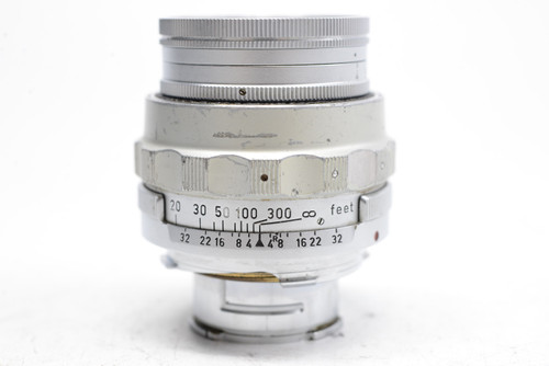 Pre-Owned Leica 90mm (9CM) F/4 (1955) Collapsible Elmar M Mount Lens, (Total made:3,000) SN:1261697