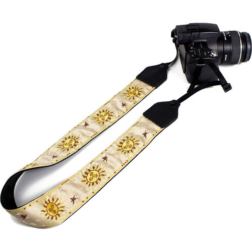 Perri's Leathers Ltd. 2" Jacquard Camera Strap (Gold Suns)