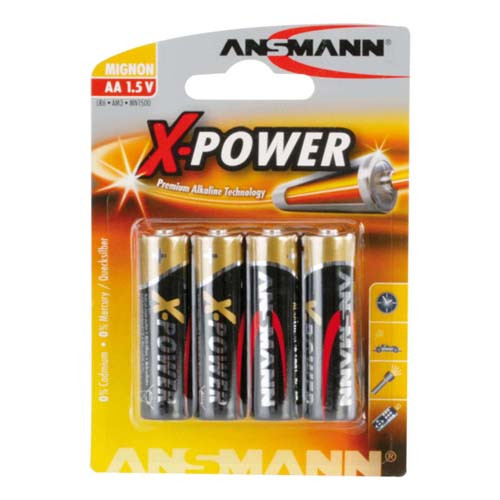 Ansmann 5015663 X-Power Alkaline Battery AA, Pack of 4