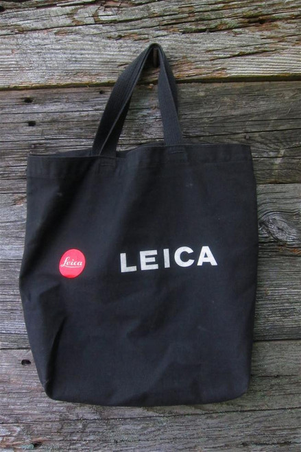 Small Black Leica Tote Bag W/ "Red Logo"