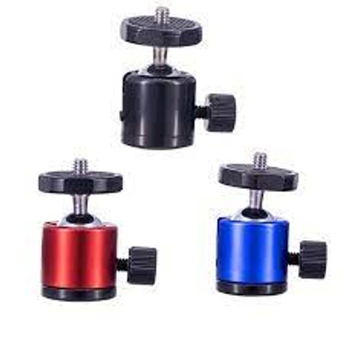 Accpro Mini Ball Head 1/4" Mount for Camera Tripod(Red)