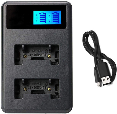 Seivi Battery Double Charger W/ USB Input LCD Display For EN-EL14