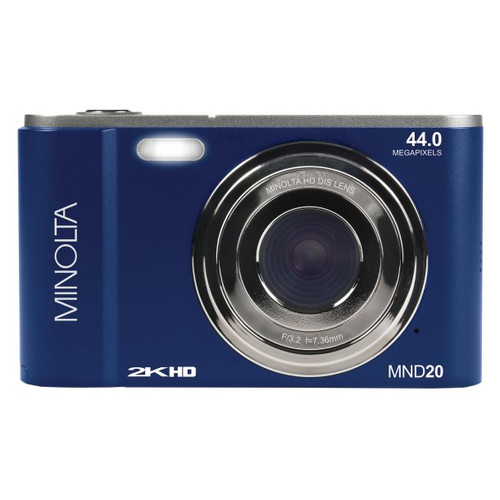 MINOLTA® MND20 44 MP / 2.7K Ultra HD Digital Camera (Blue)