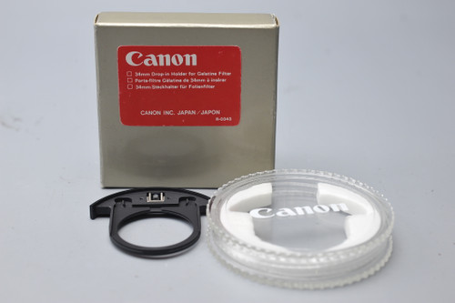 NEW Canon 34mm Drop In Filter Gelatin holder for Canon 300mm f4.0 L FD lens. NEW