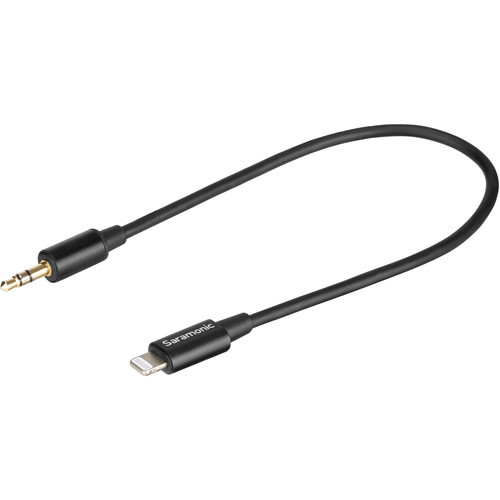 Saramonic SR-C2000 3.5mm TRS Male to Lightning Adapter Cable for Audio to iPhone (9")