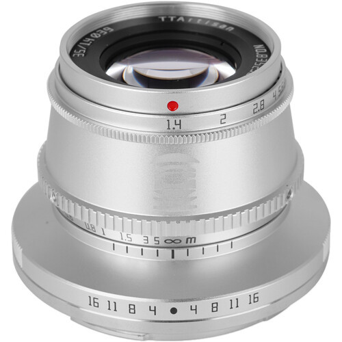 TTArtisan 35mm f/1.4 Lens for Nikon Z (Silver) APS-C foramt