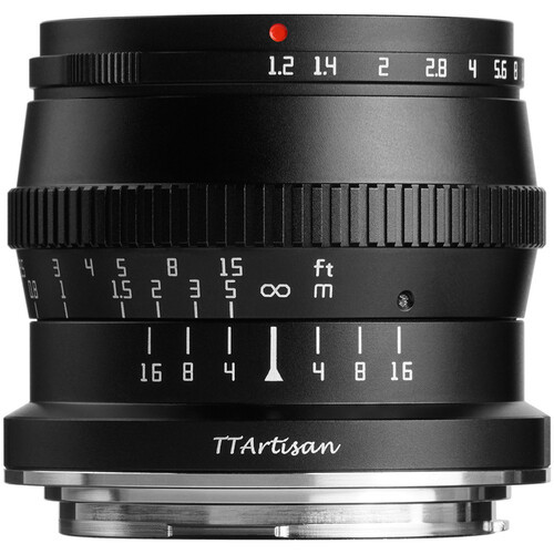 TTArtisan 50mm f/1.2 Lens for Canon EF-M (Black) APS-C Format