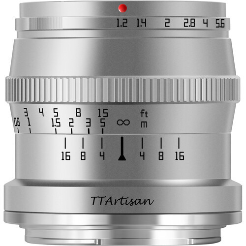 TTArtisan 50mm f/1.2 Lens for Nikon Z (Silver) APS-C Format