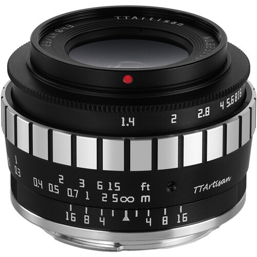 TTArtisan 23mm f/1.4 Lens for Sony E (Black & Silver) APS-C Format