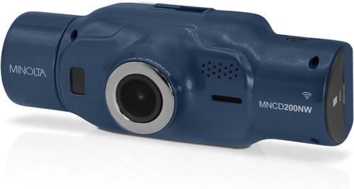 MINOLTA® MNCD200NW 2-Channel 1080P Car Camcorder w/2.0" LCD &amp; WiFi (Blue)