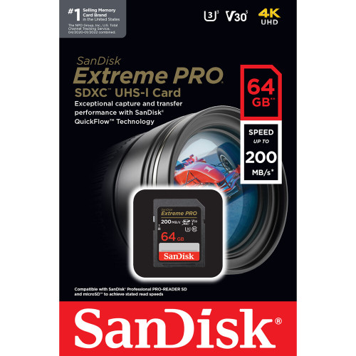 SanDisk 64GB Extreme PRO UHS-I SDXC Memory Card