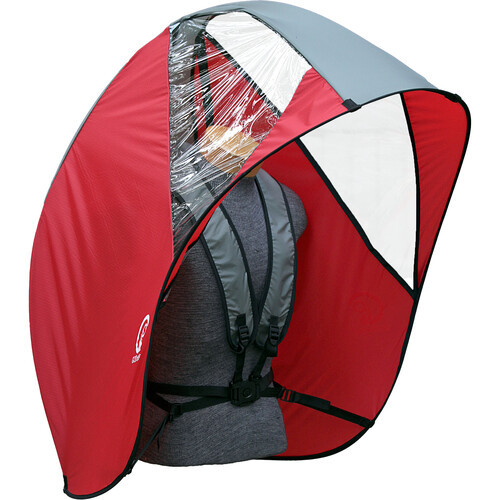 GoShelter Hands-Free Canopy (Cherry Red/Gray)