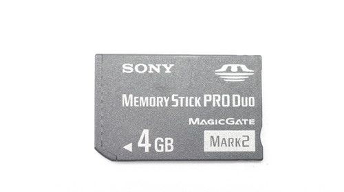 Pre-Owned- 4 GB Assorted Memory Stick PRO Duo, variable brand for one card only.