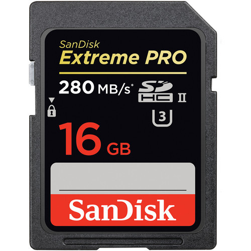 SanDisk 16GB Extreme Pro (SDHC) 280MB/s UHS-II U3 4K