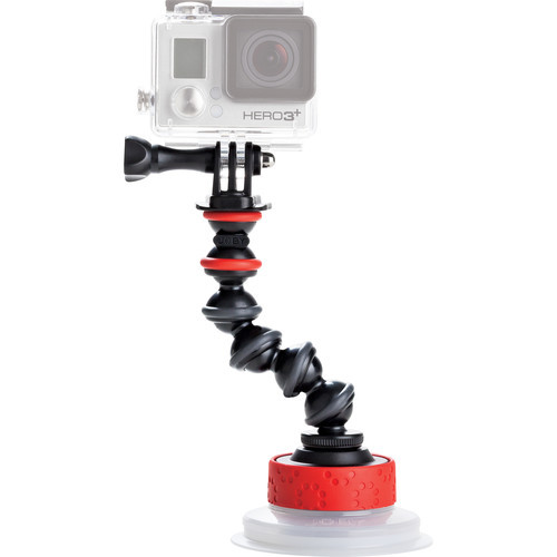Joby Action Camera Suction Cup & GorillaPod Arm (Black/Red) for GoPro and Action Sports Video Camera Camcorders