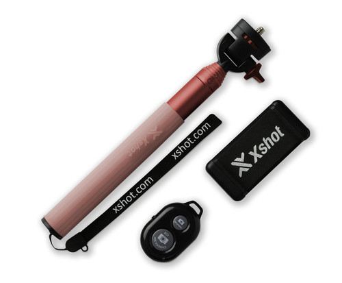 XShot Deluxe Selfie Kit, Red (with Remote)