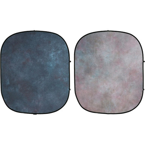 Savage Collapsible/Reversible Background (5 x 6', Navy Blue/White)