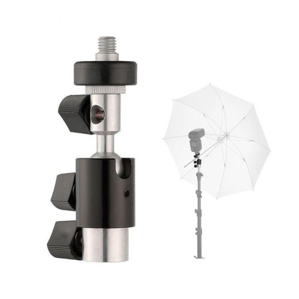 Flash Hot Shoe Umbrella Holder Swivel Bracket Mount Light Stand Type D for Flash