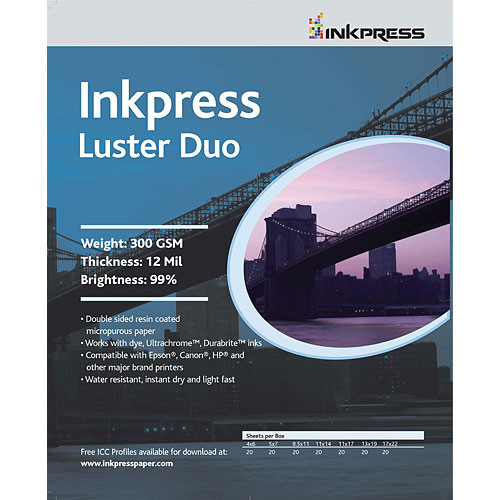 11X17,20 Sheets Photo Chrome Luster Duo