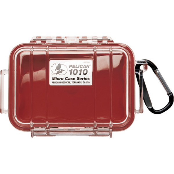 1010 Micro Case (Clear Red With Colored Lining)