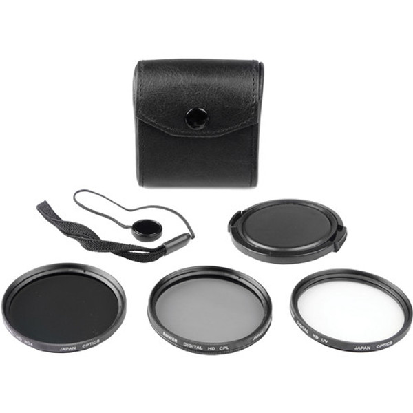 Bower 55mm Digital Filter Kit 5 piece, UV, CPL and ND Filter
