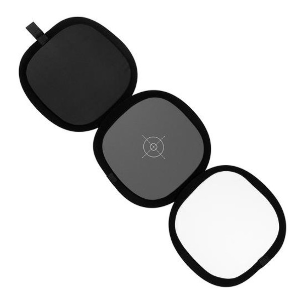 Fotodiox Hand-held Collapsible Tri-fold Reflector + Gray Card/White