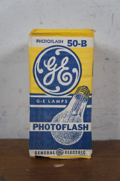 GE Photoflash 50-B Flash Bulb Blue General Electric *ONE-TIME USE*