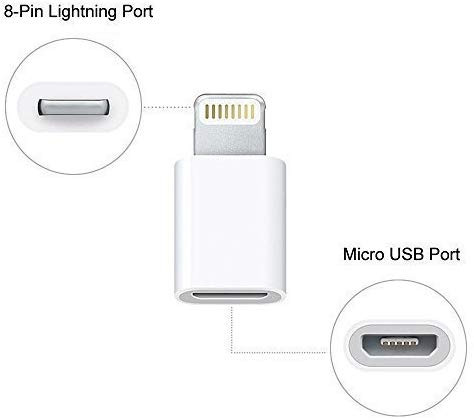 Micro USB to 8 Pin Lightning Converters Android Micro USB Transfer to Apple IOS Lightning Port
