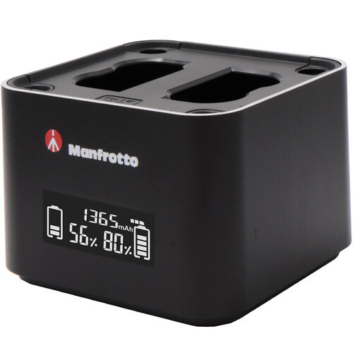 Manfrotto ProCUBE Professional Twin Charger for Select Nikon Batteries