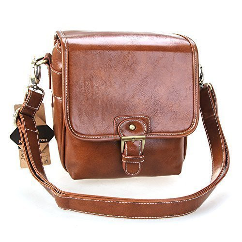Koolertron Waterproof Vintage fashionable PU Leature DSLR Camera Bag