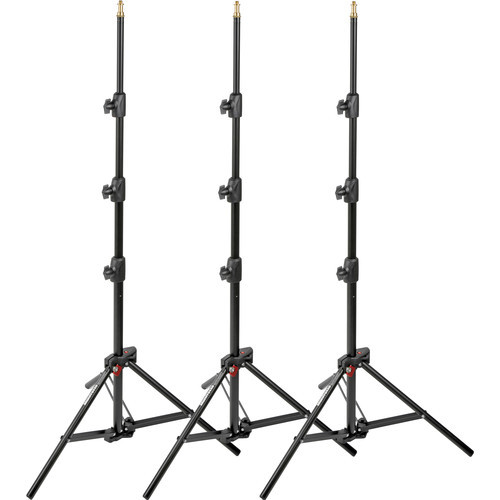 Manfrotto - 1051BAC-3 Alu Mini Stand-Blk-Pk Of3